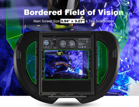 Auto Darkening Welding Helmet With Gloves, Solar Or Battery Powered Hood With Side Views, True Color Vision For MMA TIG MIG ARC Welder Mask, Durable, Comfortable Fit, Great For DIY Or Pro Welders In The Shop