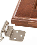Three Eighths Inch Inset Cabinet Hinges Brushed Nickel Self-Closing Offset Hinges for Kitchen Cabinets, satin nickel finish