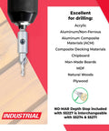 Carbide Tipped Countersink Drill Bit Set 3 Piece With Ball Bearing And Replacements AMS 627 Pro Grade on wood surface