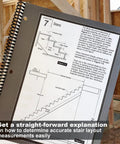 Construction Master Pro Workbook And Study Guide For Hands On Site Development And Finish Work Covering Footings Slabs Walls Framing And Finishing Plus Practice Problems And Answers; page on stair layout