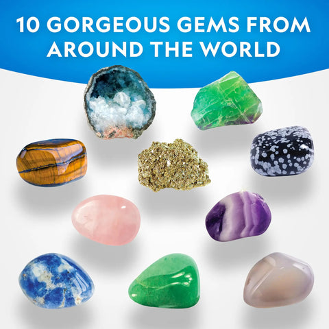 Dig Up 10 Real Gemstones Like A Boss Geologist With This Kid Friendly Gemstone Dig Kit Includes Amethyst Rose Quartz Pyrite Tigers Eye