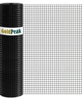 Hardware Cloth 1/2 Inch Square Mesh 19 Gauge Black Vinyl Coated Wire Roll 48 Inch Wide By 50 Feet Long Roll with grid detail
