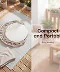 Macrame Hammock Chair Swing With Round Seat Cushion And Hardware Kit For Indoor Outdoor Use Boho Beige Hanging Chair displayed unpacked