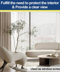 Beefy Heavy Duty Stainless Steel Woven Wire Mesh Roll 20 Mesh 0.15mm for windows in modern living room with city view