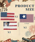 Six Pack 4x6 Inch Fabric Mini Flags On Sticks For 4th Of July Home Decor And Independence Day Parties, vintage patriotic designs