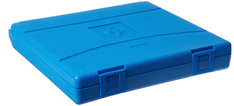 Blue case for Three Eighths Inch Drive 12 Point Socket Set, Standard And Deep, SAE And Metric, From Five Sixteenths To Three Quarters Inch and Eight Millimeter To Nineteen Millimeter, Includes One Quarter Hex To Three Eighth Square Drive Adapter