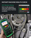 Pro Grade Vibration Analyzer VM 428 With External Sensor And PC Software For Motors Pumps Turbines And Machinery Five Parameter Diagnostics ISO Rating 0.1 To 300 Meters Per Second Squared Acceleration 1 To 850 Millimeters Per Second Velocity 30 Hz To 14 used on motor chain drive