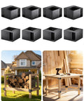 Heavy Duty Steel Workbench Bracket Kit 8 Pack 3 Way Right Angle Corner Brackets With Screws for 2x4 Lumber, installed in workbench setup.