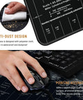 Close-up of XXL Extended Gaming Mouse Pad With Premium Non Slip Base, showcasing world map design and anti-dust polyester material.