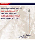 Dimensions of Stainless Steel Long-Handled Trowel With An Ergonomic Grip For Effortless Digging And Back-Friendly Comfort In The Garden