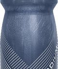 Rock Solid Double Wall Insulated Cycling Water Bottle Keeps Drinks Ice Cold On Long Rides Optimized Bike Cage Fit With Hassle Free Perforated Squeeze Valve For Rapid Sipping During Intense Grinds In Classic Navy, front view.