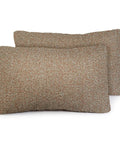 Outdoor Lumbar Pillow Set Of 2 With Inserts, Water Resistant Throw Pillows For Patio Furniture, 12x20 Inch Cushions With Removable Zipper Covers
