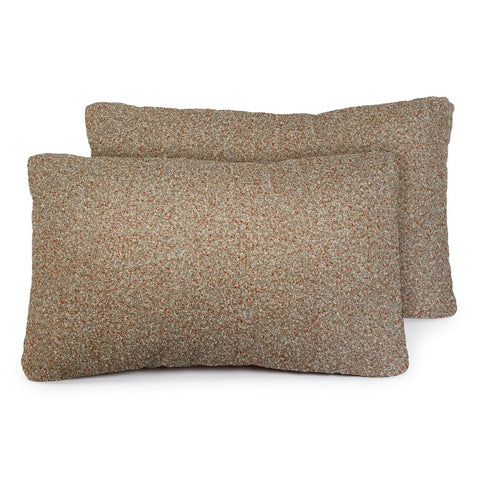 Outdoor Lumbar Pillow Set Of 2 With Inserts, Water Resistant Throw Pillows For Patio Furniture, 12x20 Inch Cushions With Removable Zipper Covers