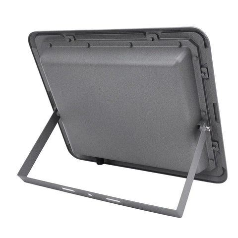 Mingzhe Solar Flood Light 400W, Monocrystalline Panel back view with stand for outdoor use.
