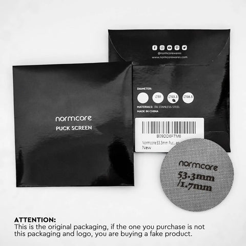 Espresso Puck Screen For 54mm Portafilter Lower Shower Screen 53.3mm Fit 316 Stainless Steel packaging and puck screen