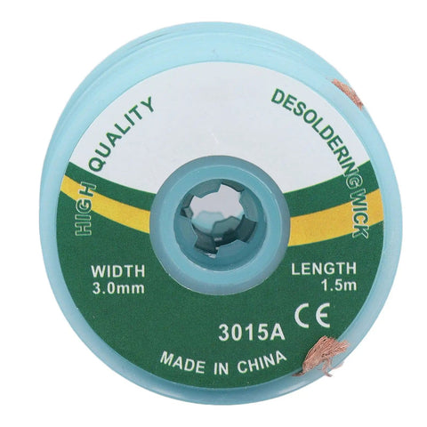 Desoldering Wick 5 Pack Copper Alloy Solder Braid For PCB Tin Removal 1.5m Each Pro Grade Solder Tool packaging label
