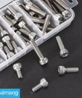 Beefy M6 Socket Head Cap Screws Set in 304 Stainless Steel, Fully Threaded, Bright Finish, Metric Allen Hex Drive