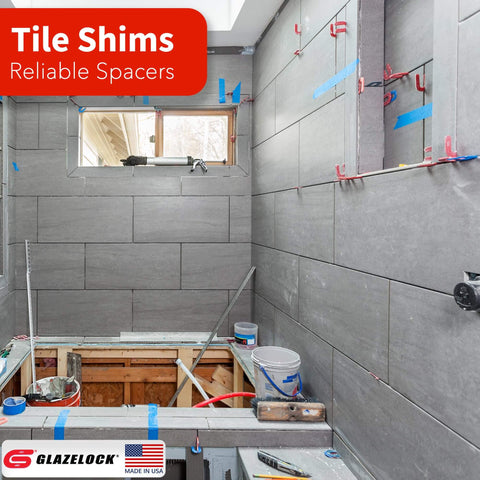 Workhorse Plastic Horseshoe Shim Multipack For Leveling Windows Doors Cabinets 100 Piece Set Includes One Quarter Inch One Eighth Inch One Sixteenth Inch And One Thirty Second Inch U Shape Tile Shims Spacers For Indoor Outdoor Use Made In USA used in tiling bathroom wall