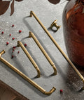 Six Pack Antique Brass Zinc Alloy Cabinet Pulls With 5 Inch Hole Center 5.5 Inch Total Length 128mm Center to Center