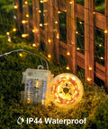 Two Pack Battery Operated Fairy Lights With Remote, 400 LEDs Spanning 132 Feet Of Warm White Twinkle Copper Wire, IP44 waterproof