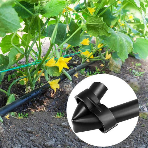 20 Pack End Closure Caps For One Half Inch Drip Irrigation Tubing 17mm Stop End Plugs Fittings Kit For Garden Greenhouse Patio