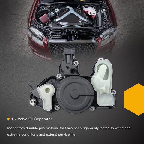 Volkswagen 2.0T PCV Valve Oil Separator Crankcase Vent Valve Replacement shown with engine, OEM grade