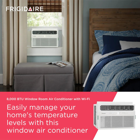 Big Chill 8000 BTU Smart Window Air Conditioner With Reliable WiFi Link And Voice Activated Controls For Rooms Near 350 Sq Ft Whispers Quiet Eco Modes Plus Three Fan Speeds And Clean White Casing