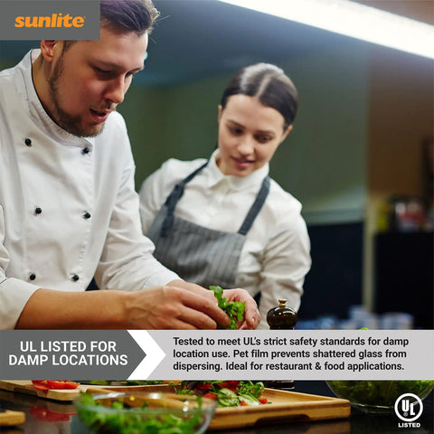 Chefs preparing food under cool LED T5 Ballast Bypass Light Tube Type B 2 Ft 12W 4000K in damp location