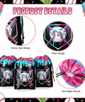 Ice Cream Drip Baseball Drawstring Bags 48 Pack 6x8 Inch Waterproof Gift Bags For Team Parties Baseball Party Favors