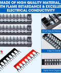8 Position Terminal Block Kit With Ground Blocks And Screw Terminals, Pluggable Distribution Terminal Blocks With Cover