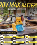 Pro Grade Cordless Bench Grinder With Dual 3 Inch Grinding Wheels And Sturdy Guard Prime for knives, drills and rust stripping.
