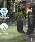 Heavy Duty Wall Mount Hose Holder For Garden Hoses, Tough As Nails Steel Hanger Reel with wide hooks, weatherproof and rust-resistant design
