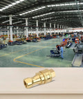 Factory interior with brass coupler: Bad Ass Solid Brass Hydraulic Quick Disconnect Coupler Adapter Fitting 3 8 Inch Bspt Thread