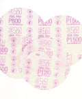 Hookit Finishing Film Abrasive Disc 260L P1500, 5-Inch Aluminum Oxide Auto Body Sanding, showcasing durable film discs.