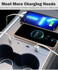 High Speed Car USB Hub Charger for Center Console With Retractable Cables and Docking Station in Model 3 with phones charging
