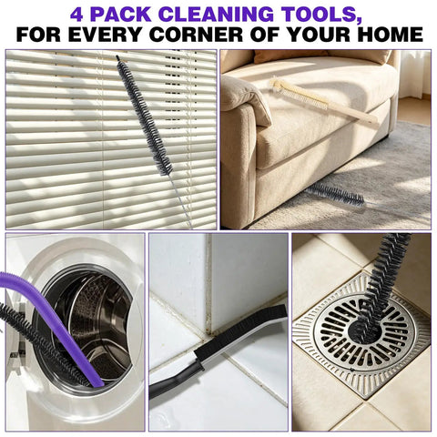Dryer Vent Cleaner Kit With Flexible Crevice Tool And Drum Lint Brush Attachments For V7 Through V15 Vacuums A 4 Piece Set