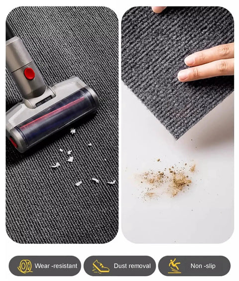 Heavy Duty Acoustic Soundproof Pads Non Slip Mat For Keyboard And Drum Noise Reduction Foam with dirt and vacuum cleaner.