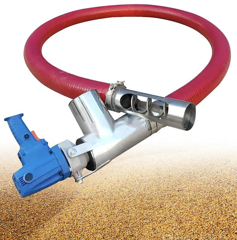 Portable Grain Suction Pump With Heavy Duty Industrial Auger Screw Conveyor And Low Noise Hose showcasing components