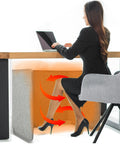 Under Desk Heater For Legs And Feet, Silent Personal Warmer With Thermostat And Timer, Energy Efficient Office And Home Heating in use