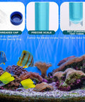 12 Pack Replacement Test Tubes For Aquarium Water Testing, showing threaded cap, scale lines, and self-standing feature