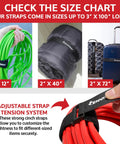 Heavy Duty Cinch Straps 2 Inch By 60 Inch 6 Pack Built Tough Multipurpose With Strong Gripping Hook And Loop Securing Straps