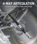 4 Way Dual Lens Articulating Borescope For Auto Techs With Joystick Control Full 360 Degree Rotation And 210 Degree Bending flexible probe in engine bay