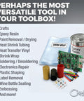 Dual Temp Heat Gun for Crafts, Tiny Yet Mighty Mini Hot Air Tool for Epoxy Resin, Shrink Wrap, Vinyl Wrap, Embossing, Electronics, Candle Making, Sublimation, Phone Repair and DIY Projects with shrink wrap, epoxy resin and circuit board