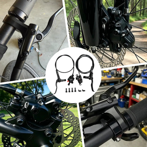 Beefy Hydraulic Disc Brake Set For Mountain Bikes, 2 Piston, Front 800mm And Rear 1550mm, Pro Grade, all-weather design