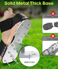 Durable Lawn Aerator Shoes With 3mm Metal Base And Bend Resistant Spikes No Fuss Pre Assembled With Adjustable Straps