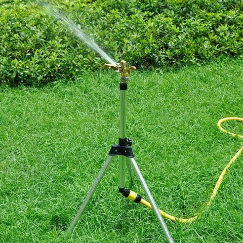 Stainless Steel Tripod Sprinkler Stand With Adjustable Height From 57.5 To 90 Cm G1 2 Thread Base Built To Last Outdoors lawn use