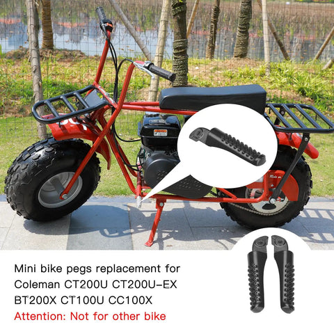 Replacement Mini Bike Foot Pegs Kit For Predator Powered Minis Fits CT200U CT200UEX BT200X CT100U CC100X Not For Other Models Black