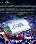 3.7V 400mAh LiPo Drone Battery Pack with Smart Chip on Circuit Board Background