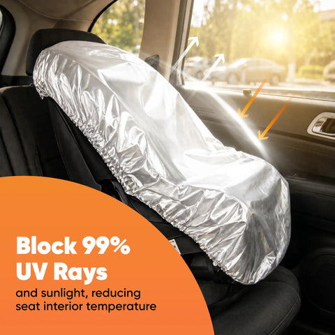 Baby Car Seat Sun Shade Cover Heat Protector Keeps Kid Cool On Every Ride UV Blocking Insulated Shade With Reflective Film Easy Install