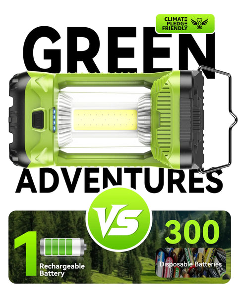 Rechargeable Camping Lantern With 4000LM Bright LED Light 360 Degree All Around Illumination 4600mAh Battery Portable